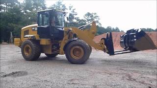 Cat 938K Wheel Loader Changing Buckets [upl. by Naegem]