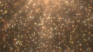 Beautiful Gold Glitter Particle Rain Falling Shimmers Sparkle Light 4K DJ Visuals Loop Background [upl. by Newton71]