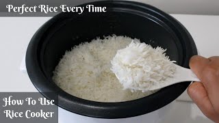 How To Cook Perfect Fluffy Rice In Rice Cooker  How To Use Rice Cooker [upl. by Rosabelle661]