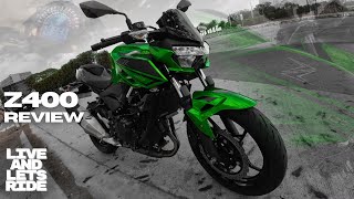 Kawasaki Z400 Review  Better value than the Z500 [upl. by Yelnikcm]