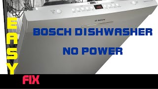 ✨ BOSCH DISHWASHER NO POWER  Easy DIY Fix ✨ [upl. by Owain]