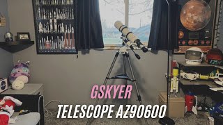 Gskyer Telescope 600x90mm Review  Gskyer Telescope AZ90600 Astronomical Refractor Telescope Setup [upl. by Crysta]