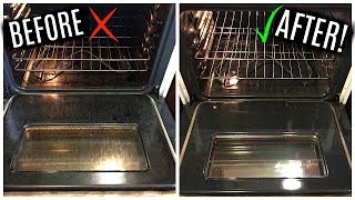 HOW TO CLEAN YOUR OVEN WITH ONLY BAKING SODA  VINEGAR [upl. by Ainecey]