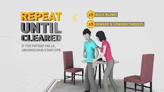 SAFE STEPS First Aid Choking [upl. by Ahsoem]