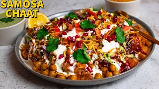 How To Make Quick And Easy Samosa Chaat RecipeSamosa Chana ChaatPakistani Street Food Samosa Chaat [upl. by Llemmart513]