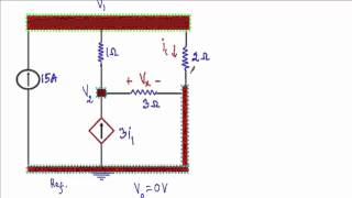 Nodal Analysis  Dependent Source Circuit [upl. by Anet417]