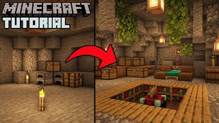 Minecraft  Cave Base Transformation How to Build [upl. by Hootman]