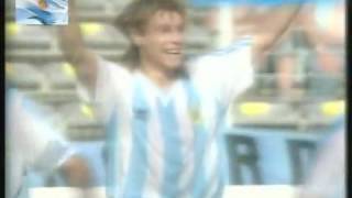 Argentina 1 Brasil 0  Mundial Italia 1990  Gol Claudio Caniggia Relato Marcelo Araujo [upl. by Anytsyrk]