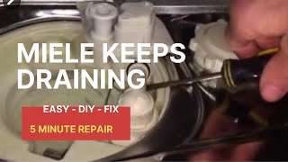 🌎 Miele Dishwasher  DRAIN WON’T STOP FIXED 😃 [upl. by Elin]