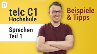 telc c1 Hochschule  Mündliche Prüfung  Präsentation Zusammenfassung und Fragen [upl. by Allsun]