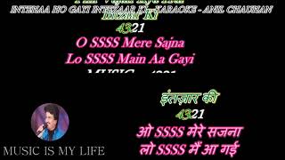 Inteha Ho Gayi Intezaar Ki  Karaoke With Lyrics Engamp हिंदी [upl. by Baillieu]