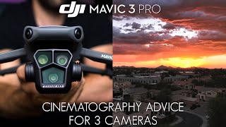 DJI Mavic 3 Pro  Cinematography Advice for three lenses [upl. by Anaehr]