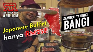 Halal Japanese Buffet MURAH hanya RM 25   Samurai Yakiniku Bangi [upl. by Elamrej]