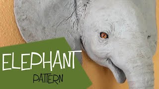 Baby Elephant  Paper Mache Wall Sculpture Pattern [upl. by Fredia524]