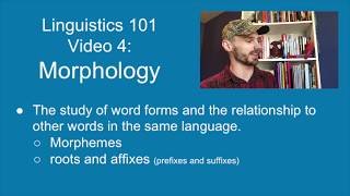 Morphology Intro to Linguistics video 4 [upl. by Inah]