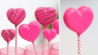 HOW TO MAKE CHOCOLATE LOLLIPOPS FOR BEGINNERS  VALENTINES DAY TREATS DIY CHOCOLATE LOLLIPOP RECIPE [upl. by Abram]