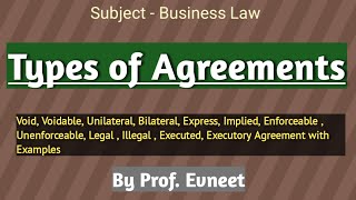 Types of agreement  types of agreement in hindi  kinds of agreement [upl. by Freda]