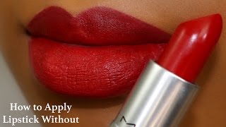 How to Apply Lipstick Without A Lipliner [upl. by Shornick]