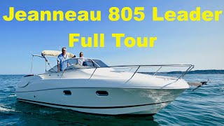 MY OWN BOAT  Jeanneau Leader 805 Full Tour [upl. by Ahseyd]