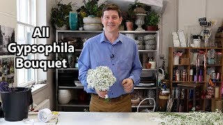 How To Make Gypsophila Bride Or Bridesmaid Bouquet [upl. by Prosperus]