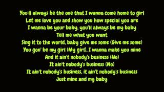 Rihanna  Nobodys Business Featuring Chris Brown Lyrics HD [upl. by Ocin]