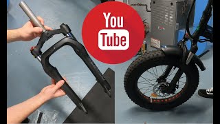 Ebike Ecotric how to install the Suspension front Fork [upl. by Karen]