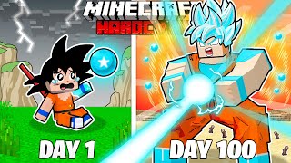 I Survived 100 Days as DIAMOND GOKU in HARDCORE Minecraft [upl. by Nodnerb137]