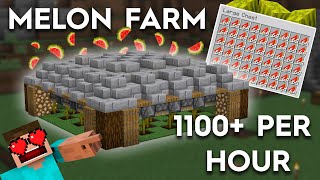 Minecraft Automatic Melon Farm  Easy 1100 Melons per Hour [upl. by Wilmar]