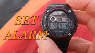 Setting Alarm on Casio Wrist Watch [upl. by Wes]