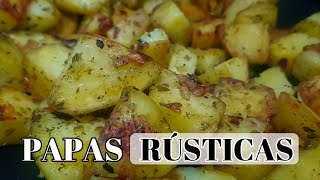 PAPAS SALTEADAS con ajo y orégano 🍟 FÁCIL [upl. by Neelyhtak]