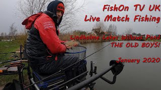 FishOn TV UK Live Match Fishing  Lindholme Lakes Willows Pond Hes still catching January 2020 [upl. by Anelis]