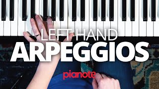 Left Hand Arpeggio Patterns Piano Lesson [upl. by Killie]