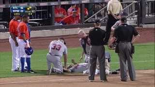 Hudson injures ankle covering first [upl. by Rhonda]