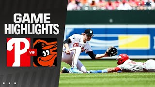 Phillies vs Orioles Game Highlights 61624  MLB Highlights [upl. by Matusow97]