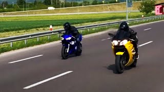 Yamaha R6 vs Kawasaki Ninja ZX6R [upl. by Pylle]