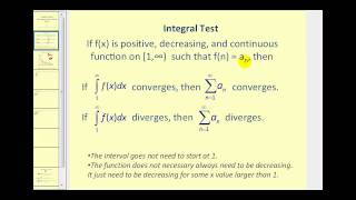 The Integral Test [upl. by Otrevogir510]