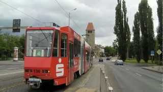 Tram in Cottbus KT 6 N Straßenbahn CKD Tatra [upl. by Bogey]