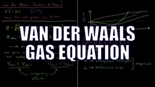 Chemical Thermodynamics 12  van der Waals Gas Equation [upl. by Kerril468]