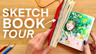 SKETCHBOOK TOUR 100 Drawings [upl. by Onurb]