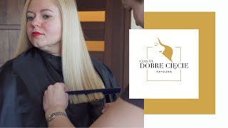 🔥 WŁOSY POD LINIJKĘ W 5 MINUT  How to CUT HAIR STRAIGHT EASY [upl. by Leahsim]