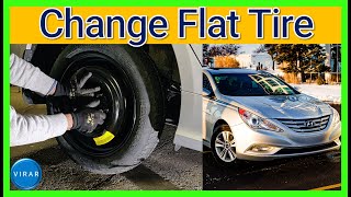 How to Change Spare Tire  Hyundai Sonata 20112014 [upl. by Naraj]