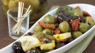 How to Make Marinated Olives  Marinated Olives Recipe [upl. by Eelanaj]