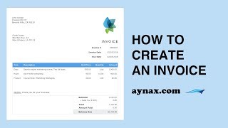 Create an Invoice [upl. by Amelita33]