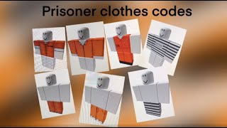 Bloxburg prisoner clothes codes  ROBLOX [upl. by Ahseid]