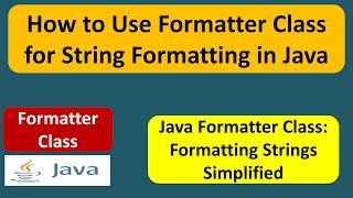 How to format the string using javautilFormatter class [upl. by Cataldo]