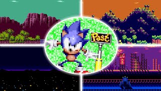 Sonic CD  All Past Stages [upl. by Airemahs]