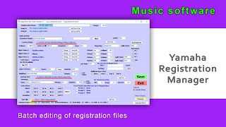 Yamaha Registration Manager  batch editing of registration files [upl. by Hairas418]