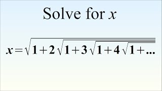 How To Solve This Crazy Equation Ramanujans Radical Brain Teaser [upl. by Leonie]