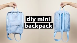 DIY Mini Backpack From Scratch Fjällräven Kånken style  WITHWENDY [upl. by Aivad]