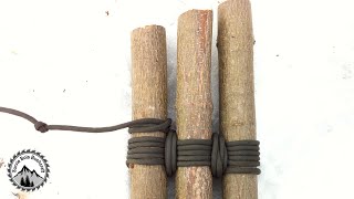 Comment faire un trépied  Bushcraft [upl. by Ycnahc]